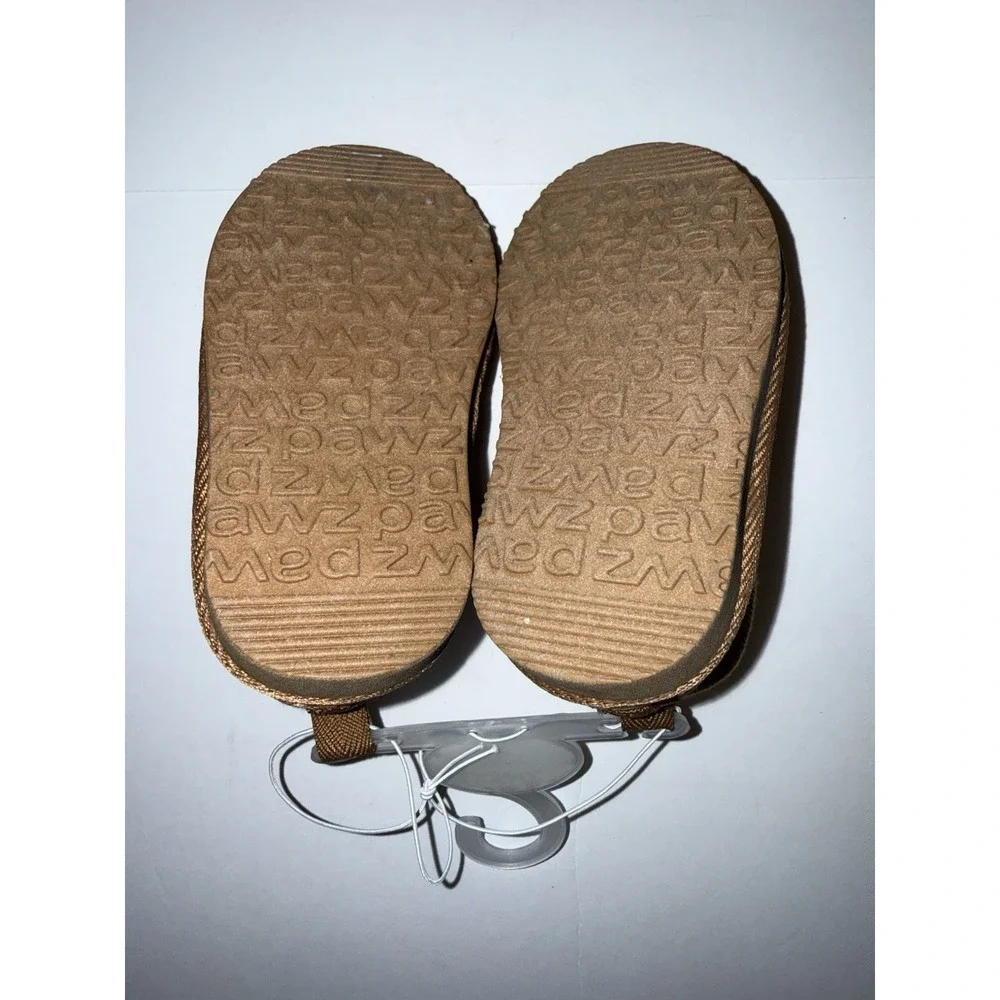 Pawz Baby Boots 5 Brown Sherpa Lined Cozy Slip On Heart Winter Snow Girls NWT
